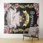 Tenture Fond de photographie de roses de chaise rose papil (En situation (horizontale))