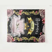 Tenture Fond de photographie de roses de chaise rose papil (Devant (Horizontal))