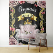 Tenture Fond de photographie de roses de chaise rose papil (En situation)