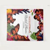 Tenture Fond de photographie floral papillons pour enterre (Devant (Horizontal))