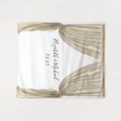 Tenture Fond de photographie mariage élégant rideau jaune  (Devant (Horizontal))