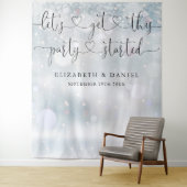 Tenture Fond de Photographie Mariage Hiver Début de Fête (En situation)