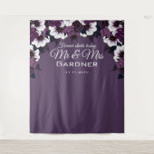 Tenture Fond de photographie moderne fleurs sombres violet (Devant)