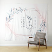 Tenture Fond de photographie pour Baby Shower Rose Gold Bl (En situation (horizontale))