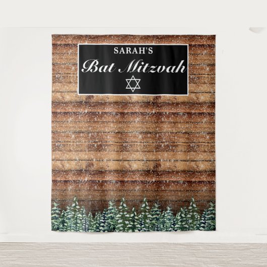 Tenture Fond de photographie pour Bar Mitzvah en bois enne (Devant)