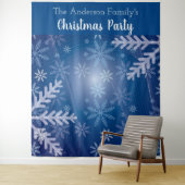 Tenture Fond de photographie pour fête de Noël avec flocon (En situation)