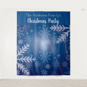 Tenture Fond de photographie pour fête de Noël avec flocon (Devant)