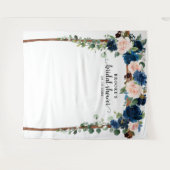 Tenture Fond de photographie pour mariage avec fleurs rose (Devant (Horizontal))