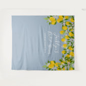 Tenture Fond de photographie pour mariage de citrons bleu  (Devant (Horizontal))