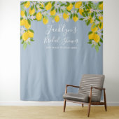 Tenture Fond de photographie pour mariage de citrons bleu  (En situation)