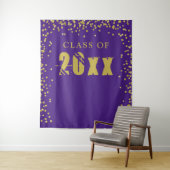 Tenture Fond de photographie violet avec confettis dorés p (En situation)