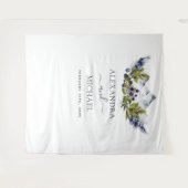 Tenture Fond de photomaton aquarelle Montagnes Rustiques (Devant (Horizontal))