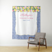 Tenture Fond de photomaton avec décor de citrons de Posita (En situation)