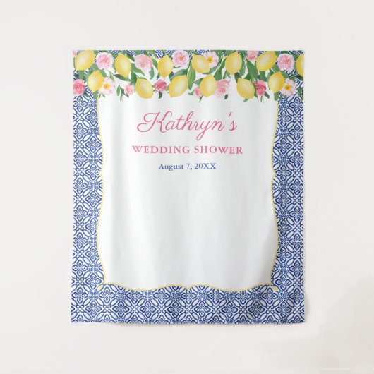 Tenture Fond de photomaton avec décor de citrons de Posita (Devant)