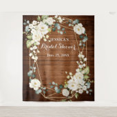 Tenture Fond de photomaton chic pour Baby Shower Rose Blan (Devant)