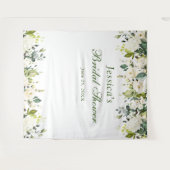 Tenture Fond de photomaton chic pour Baby Shower Rose Blan (Devant (Horizontal))