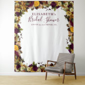 Tenture Fond de photomaton de baptême floral rustique pour (En situation)