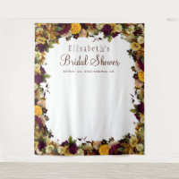 Fond de photomaton de douche de mariée florale d'a