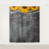 Tenture Fond de photomaton de fête en pot Mason tournesol (Devant)