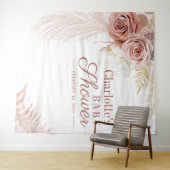 Tenture Fond de photomaton de fête prénatale avec herbe de (En situation (horizontale))