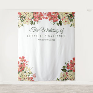 Tenture Fond de photomaton de jardin floral pour mariage p