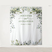 Tenture Fond de photomaton de mariage à l'aquarelle Eucaly (Devant)