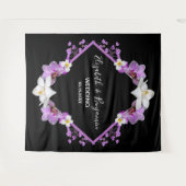 Tenture Fond de photomaton de mariage à l'aquarelle floral (Devant (Horizontal))