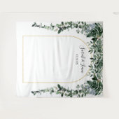 Tenture Fond de photomaton de mariage arché Boho botanique (Devant (Horizontal))