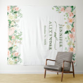 Tenture Fond de photomaton de mariage avec des roses Elega (En situation (horizontale))