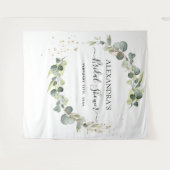 Tenture Fond de photomaton de mariage avec eucalyptus (Devant (Horizontal))