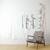 Tenture Fond de photomaton de mariage avec feuillage de ro (En situation (horizontale))