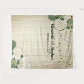 Tenture Fond de photomaton de mariage avec hydrangees et l (Devant (Horizontal))