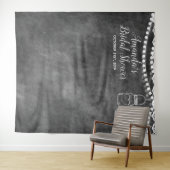 Tenture Fond de photomaton de mariage avec pot Mason (En situation (horizontale))