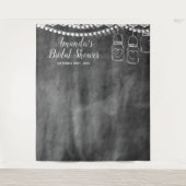 Tenture Fond de photomaton de mariage avec pot Mason (Devant)