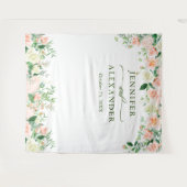 Tenture Fond de photomaton de mariage avec roses Elegant B (Devant (Horizontal))