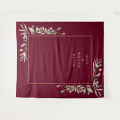 Tenture Fond de photomaton de mariage avec verdure de Bour (Devant (Horizontal))