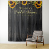 Tenture Fond de photomaton de mariage champêtre en bois ru (En situation)