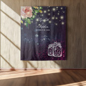 Tenture Fond de photomaton de mariage Chic Fleur Mason Jar