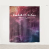 Tenture Fond de photomaton de mariage Constellations de ga (Devant)