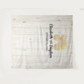 Tenture Fond de photomaton de mariage Couple au Pineapple (Devant (Horizontal))