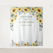 Tenture Fond de photomaton de mariage élégant Eucalyptus (Devant)