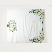 Tenture Fond de photomaton de mariage floral blanc Charm (Devant (Horizontal))