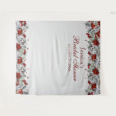 Tenture Fond de photomaton de mariage floral élégant (Devant (Horizontal))