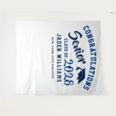 Tenture Fond de photomaton de remise de diplômes bleu mari (Devant (Horizontal))