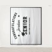 Tenture Fond de photomaton de remise de diplômes noir blan (Devant)