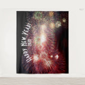 Tenture Fond de photomaton du Nouvel An avec feux d'artifi (Devant)