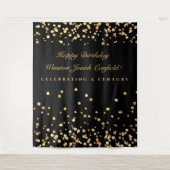 Tenture Fond de photomaton pour 100e anniversaire noir et  (Devant)