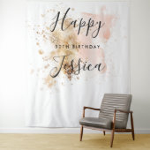 Tenture Fond de photomaton pour 30e anniversaire rose et o (En situation)