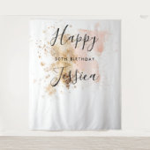 Tenture Fond de photomaton pour 30e anniversaire rose et o (Devant)