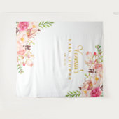 Tenture Fond de photomaton pour Baby Shower fille (Devant (Horizontal))